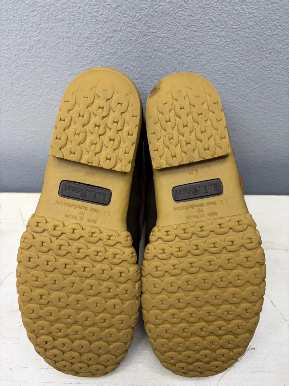 L.L. Bean Brown Leather/Rubber Duck Boots Size 9 (EM)